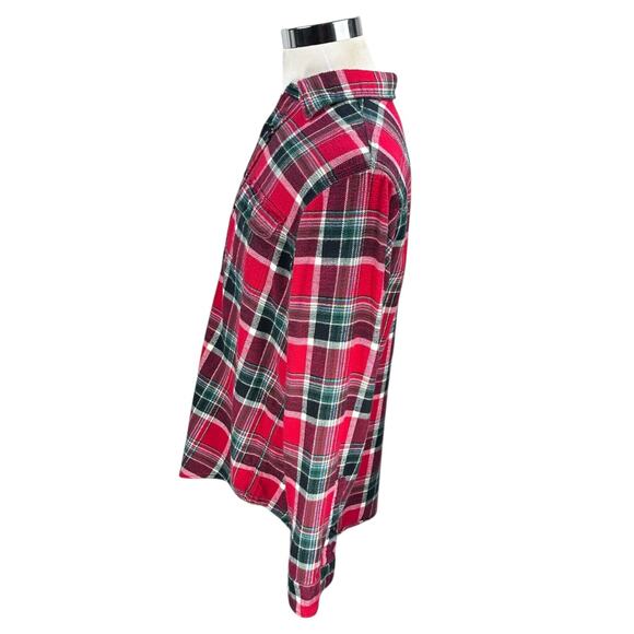 Polo Ralph Lauren Flannel Shirt Men's Large Red Plaid Cotton 2 Pockets Button Up - Picture 4 of 12